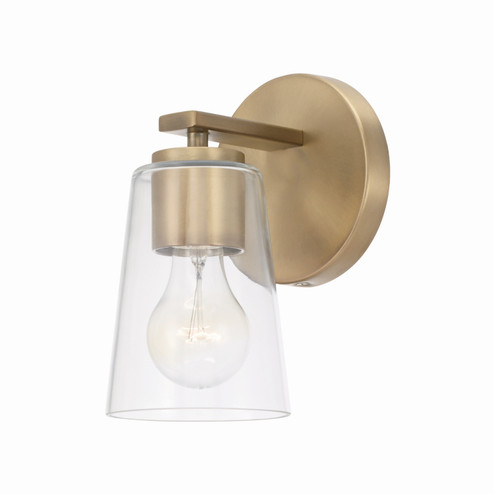 Portman One Light Wall Sconce in Aged Brass (65|648611AD-537)