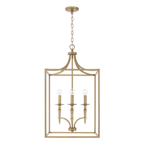 Abbie Four Light Foyer Pendant in Aged Brass (65|542641AD)