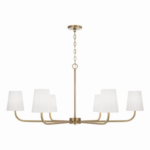 Brody Six Light Chandelier in Aged Brass (65|449461AD-706)