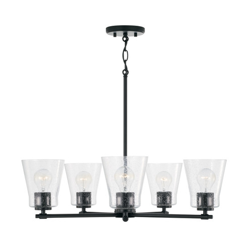 Baker Five Light Chandelier in Matte Black (65|446951MB-533)