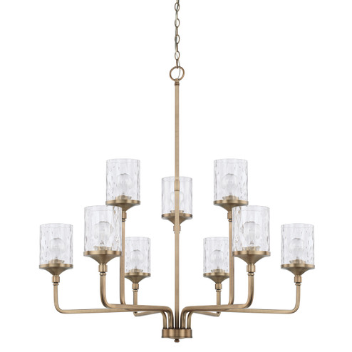 Colton Nine Light Chandelier in Aged Brass (65|428891AD-451)