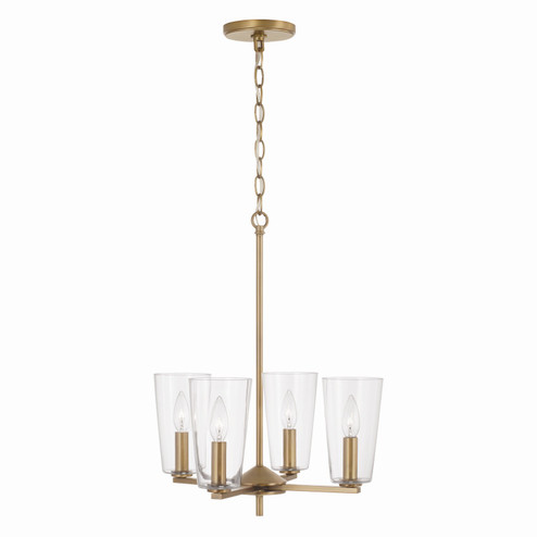 Portman Four Light Pendant in Aged Brass (65|348641AD-538)