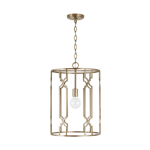 Jordyn One Light Pendant in Aged Brass (65|338911AD)