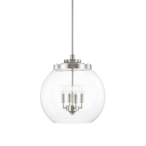 Mid Century Four Light Pendant in Polished Nickel (65|321142PN)