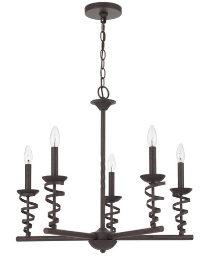 Forbach Five Light Chandelier in Texture black (225|FX-3746-5)