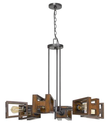 Biel Six Light Chandelier in Wood/Iron (225|FX-3739-6)