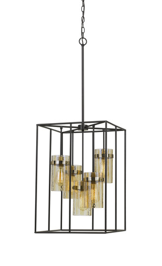 Cremona Five Light Pendant in Black/Antique Brass (225|FX-3680-5)