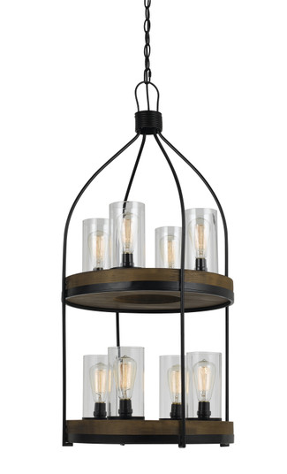 CHARDON Eight Light Chandelier in Iron/Wood (225|FX-3614-8)