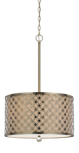 MYRTLE Three Light Pendant in Antiqued Brass (225|FX-3596-1P)