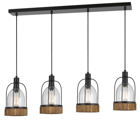 BEACON Four Light Chandelier in Wood/Dark Bronze (225|FX-3584-4)