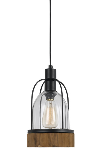 BEACON One Light Pendant in Wood/Dark Bronze (225|FX-3584-1P)