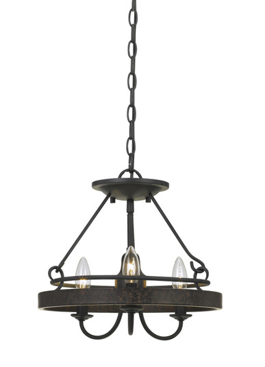 Helena Three Light Pendant in Texture Gray With Moroccan Bronze (225|FX-3518-3)