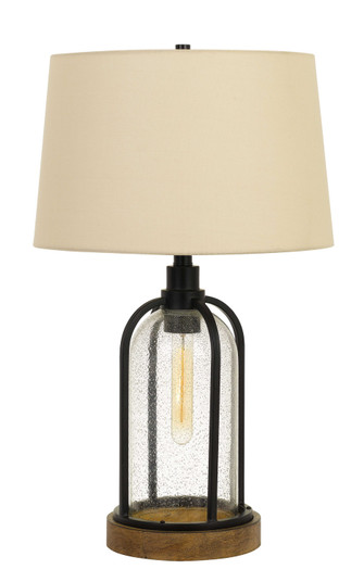 Ciney Two Light Table Lamp in Black/Wood (225|BO-2840TB)