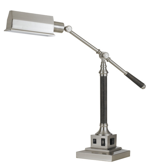 Angelton One Light Desk Lamp in Brushed Steel/wood (225|BO-2687DK)