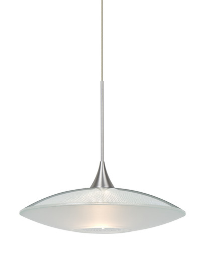 Spazio One Light Pendant in Satin Nickel (74|1XT-6294CL-SN)