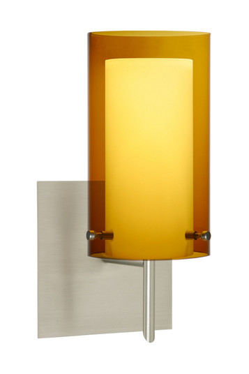 Pahu One Light Wall Sconce in Satin Nickel (74|1SW-G44007-SN-SQ)