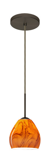 Bolla One Light Pendant in Bronze (74|1BT-4122HB-HAL-BR)