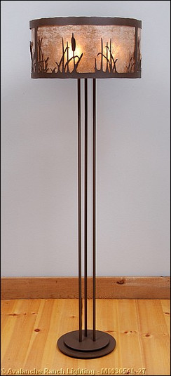 Kincaid-Cattails Three Light Floor Lamp in Rustic Brown (172|M69365AL-27)