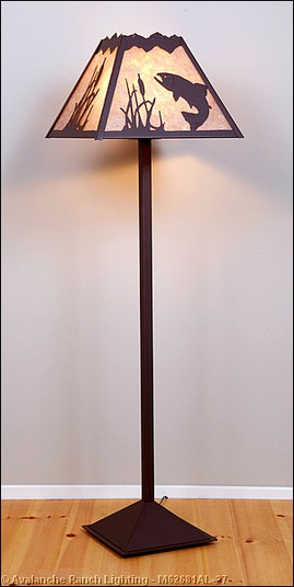 Rocky Mountain-Trout One Light Floor Lamp in Rustic Brown (172|M62681AL-27)