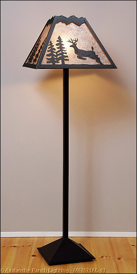 Rocky Mountain-Valley Deer Black Iron One Light Floor Lamp in Black Iron (172|M62621AL-97)