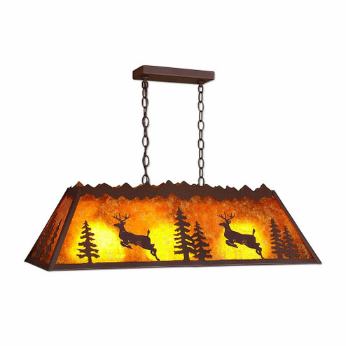 Rocky Mtn-Valley Deer Three Light Island-Billiard in Rustic Brown (172|M45421AM-27)