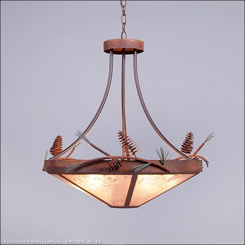 Crestline-Pine Cone Seven Light Chandelier in Pine Green/Rust Patina (172|A40320AL-HR-04)