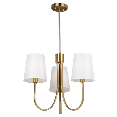 Rhythm Three Light Chandelier in Brushed Gold (78|SC13333BG)