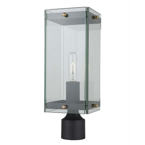 Bradgate One Light Outdoor Post Mount in Matte Black & Harvest Brass (78|AC8143BK)