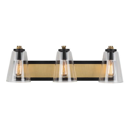 Treviso One Light Wall Sconce in Black & Brass (78|AC11793BB)