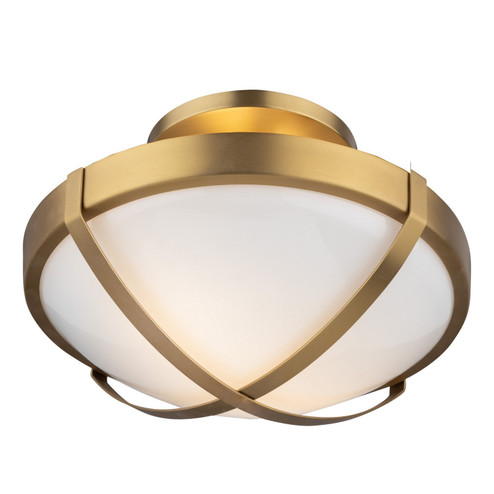 Cara Two Light Flush Mount in Brushed Brass (78|AC11703BR)