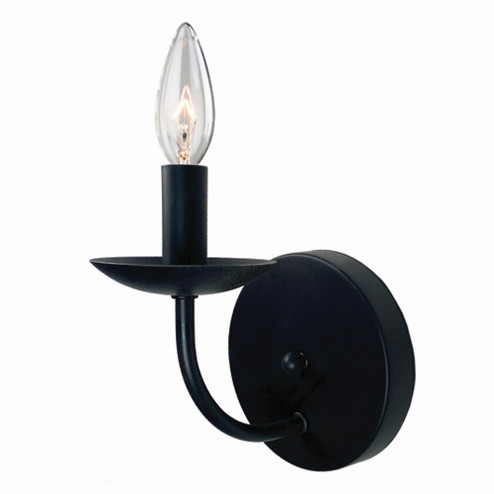 Wrought Iron One Light Wall Sconce in Black (78|AC11671BK)