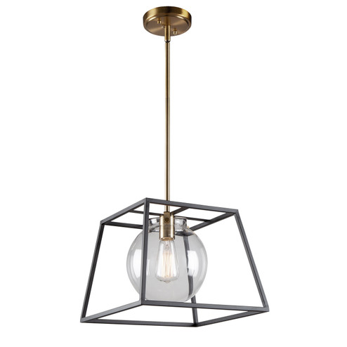 Bridgetown One Light Pendant in Black & Harvest Brass (78|AC11601VB)