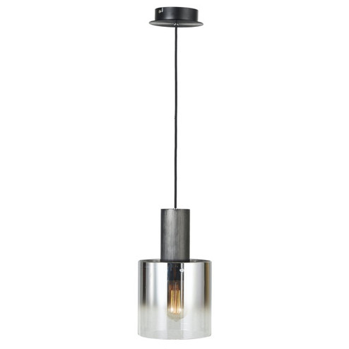 Henley One Light Pendant in Satin Black & Smoke Glass (78|AC11520SM)