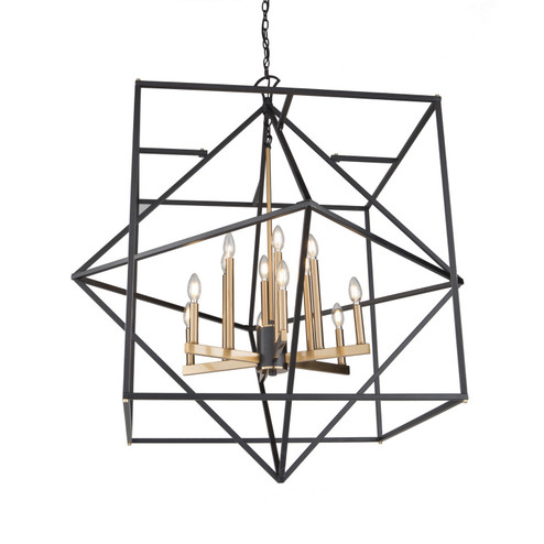 Roxton 12 Light Chandelier in Matte Black & Harvest Brass (78|AC11202)