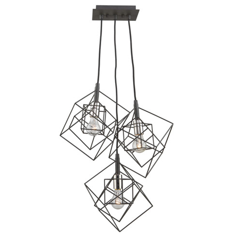 Artistry Three Light Chandelier in Matte Black & Polished Nickel (78|AC11118PN)