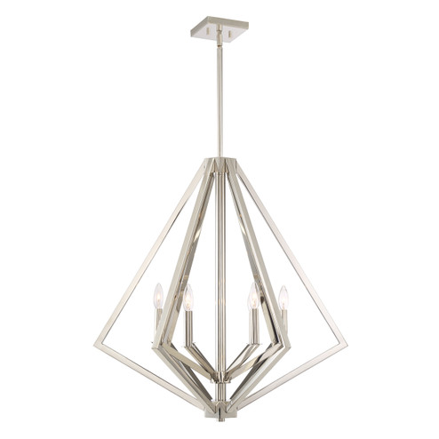 Breezy Point Six Light Chandelier in Polished Nickel (78|AC10686PN)