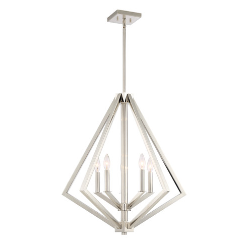 Breezy Point Five Light Chandelier in Polished Nickel (78|AC10685PN)