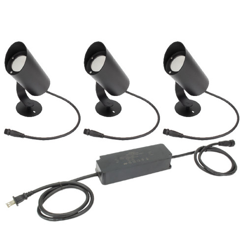 Spektrum+ LED Landscape 3-piece kit in Black (303|SPKPL-LDS-RGBTW-3KIT-BK)