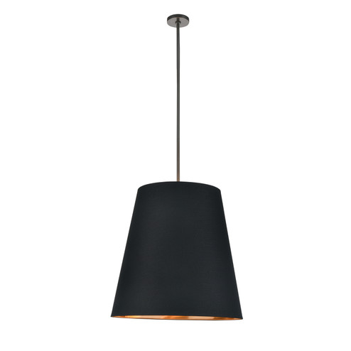 Calor Three Light Pendant in Black Linen With Gold Parchment/Urban Bronze (452|PD311025UBBG)