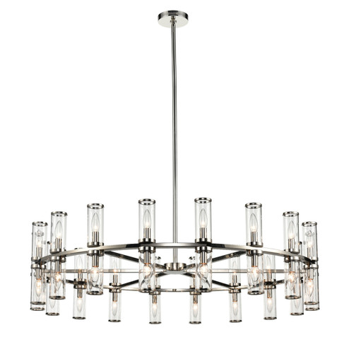 Revolve 36 Light Chandelier in Clear Glass/Polished Nickel (452|CH309036PNCG)