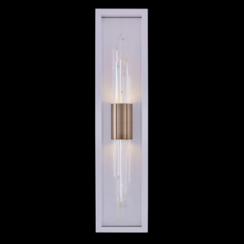 Lucca Esterno LED Outdoor Wall Sconce in Brushed Champagne Gold & Matte White (238|090423-038-FR001)