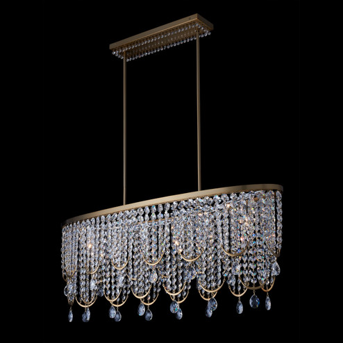 Vezzo Six Light Island Pendant in Winter Brass (238|039661-044-FR001)