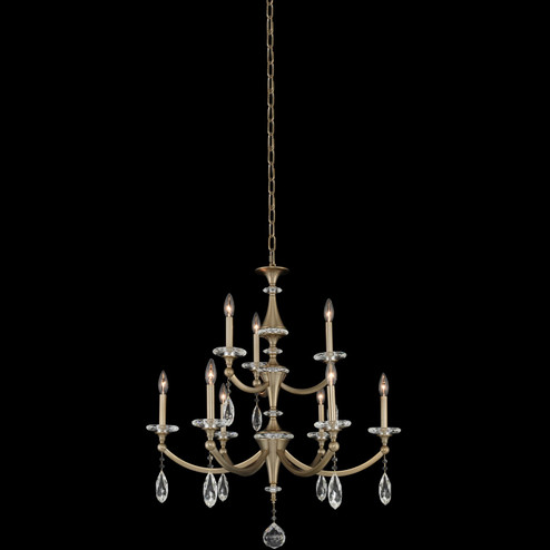 Floridia Nine Light Chandelier in Matte Brushed Champagne Gold (238|012172-045-FR001)