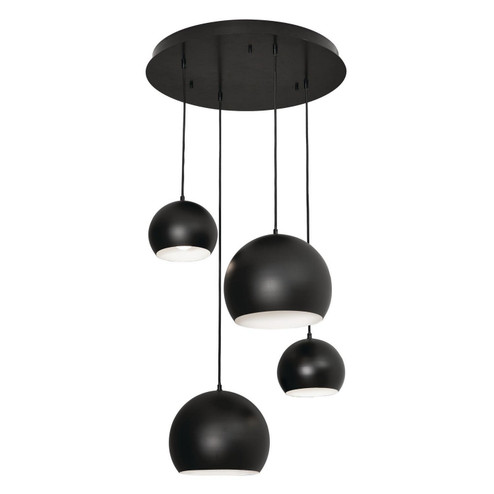 Roxy Four Light Pendant in Black (162|RXYP99BKRND4)