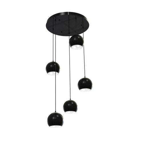 Roxy Five Light Pendant in Black (162|RXYP08BKRND5)