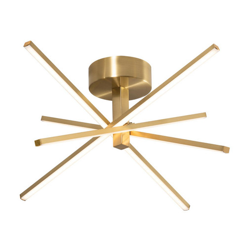 Jaxx LED Semi-Flush Mount in Satin Brass (162|JAXF1515L30D1SB)