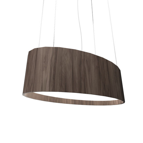 Oval LED Pendant in American Walnut (486|287LED.18)