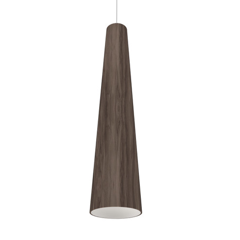 Conical One Light Pendant in American Walnut (486|1280.18)