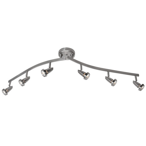 Mirage Six Light Semi-Flush Mount in Brushed Steel (18|52226-BS)