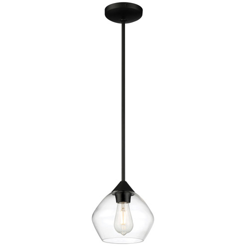 Vintage LED Pendant in Matte Black (18|28103LEDDLP-MBL/CLR)